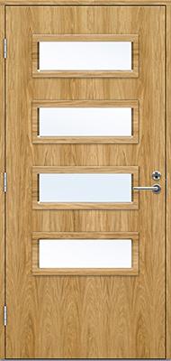 Теплая входная дверь SWEDOOR by Jeld-Wen Function Elbe Eco шпон дуба, M10x21, Левая