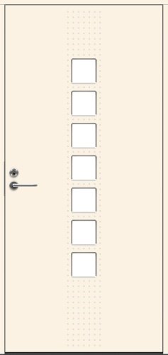 Теплая входная дверь SWEDOOR by Jeld-Wen Character Dots Eco, М10x21, Правая