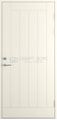  Дверь наружная деревянная ScanDo 01, белая, 10*21, правое