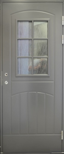 Теплая входная дверь SWEDOOR by Jeld-Wen Function F2000 W71, темно-серая (цвет - NCS S 7502-B), М9x21, Правая