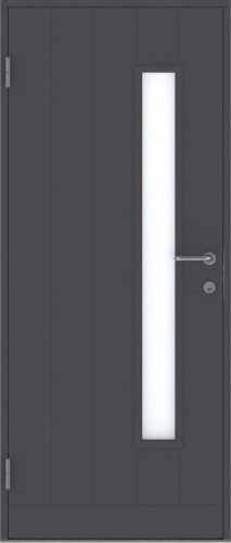 Дверь входная Swеdoor Basic 034 тёмно-серая, M921, левая