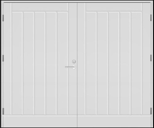 Гаражные ворота Kaski UO1AO, Белый NCS S 0502-Y, М25*20, Левая