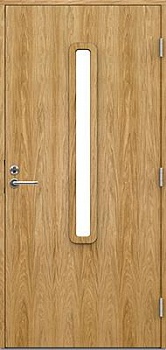 фото теплая входная дверь swedoor by jeld-wen function nile eco шпон дуба