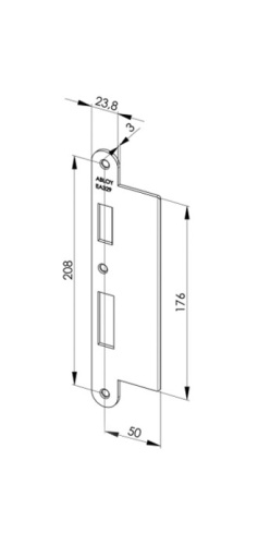 Запорная (ответная планка) планка Abloy EA329