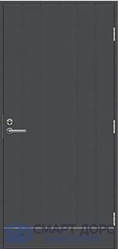 Теплая входная дверь SWEDOOR by Jeld-Wen Function Barents Eco с замком ASSA 565, тёмно-серая