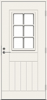 Теплая входная дверь SWEDOOR by Jeld-Wen Function Wadden Eco с замком ASSA 565, белая