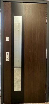 фото тёплая входная дверь с терморазрывом nord 85 термико нс-44 каштан (lаmpre)