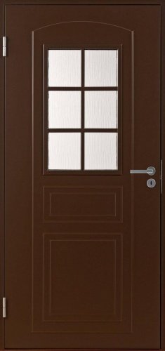 Дверь входная Swеdoor Basic 020 коричневая, M10х21, левая