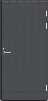 Теплая входная дверь SWEDOOR by Jeld-Wen Function F1894 темно-серая (цвет RR23), , с замком ABLOY LC102