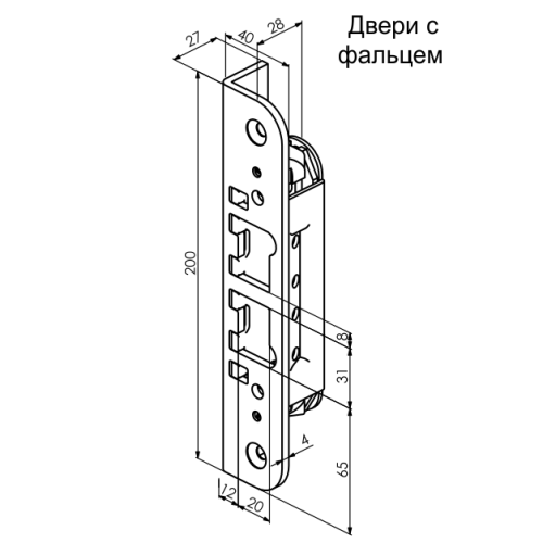 Запорная планка (ответная планка) Abloy LP722