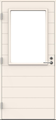 Входная дверь для террас и балконов SWEDOOR by Jeld-Wen Terrace Eco Crusel W12, M10x21, Левая, Белый NCS S 0502-Y