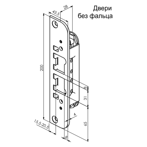 Запорная планка (ответная планка) Abloy LP717