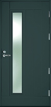 Дверь входная Kaski UOL12 Thermo, тёмно-серая, с замком ABLOY LC200