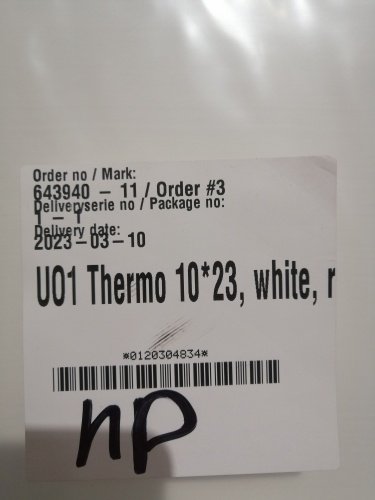 УЦЕНКА (№6) UO1 (O1T1023WR2) Thermo KASKI глухая, Белая NCS S 0502-Y, 10*23, ПРАВАЯ, замок LC200