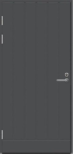 Теплая входная дверь SWEDOOR by Jeld-Wen Function F1894 тёмно-серая, М9x21, левая