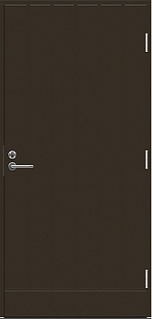 Теплая входная дверь SWEDOOR by Jeld-Wen Function Barents Eco с замком ASSA 565, высотой M23, тёмно-коричневая