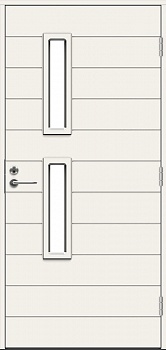 фото теплая входная дверь swedoor by jeld-wen function pamlico eco