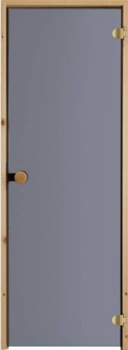 Дверь для сауны Swedoor 83 ольха, стекло, серое M7х19, ручка ольха  круглая