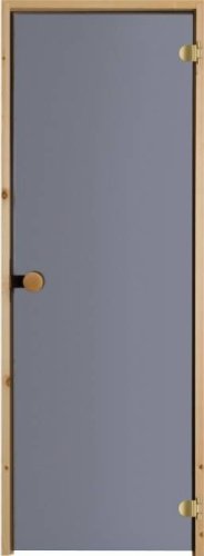 Дверь для сауны Swedoor 83 ольха, стекло, серое M7х19, ручка ольха  круглая