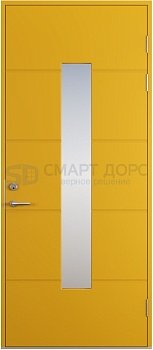 Дверь наружная деревянная ScanDo 024, RAL 1003, М10*23, правая