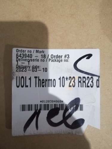 УЦЕНКА (№3) UOL1 (L1T1023GL2) Thermo KASKI со стеклом, Серая RR23, 10*23, ЛЕВАЯ, замок  LC200