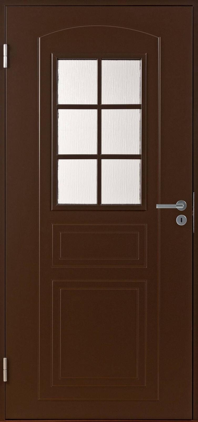 Теплая входная дверь SWEDOOR by Jeld-Wen Basic B0020, коричневая (цвет  RR32) купить в Москве - suomiovi.ru