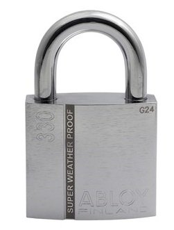 Навесной замок Abloy (Аблой) PLI330, дужка 8 мм, 50 мм, T-Protec-2 (1.97 млрд. вариантов ключа)