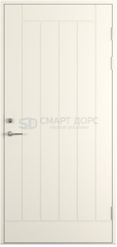  Дверь наружная деревянная ScanDo 01, белая, 10*21, правое