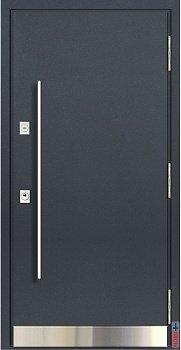 фото тёплая входная дверь с терморазрывом nord 85 термико нр-12