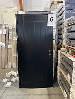 УЦЕНКА (№6С) UO1 (O1T10KL) Thermo KASKI глухая, Чёрная RAL9005, 10*21, ЛЕВАЯ, замок ASSA 8765