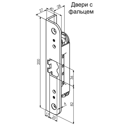Запорная планка (ответная планка) Abloy LP721