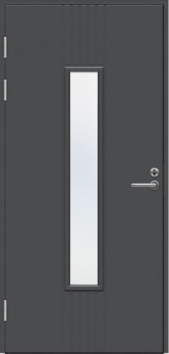 Теплая входная дверь SWEDOOR by Jeld-Wen Function F2050 W28 тёмно-серая, М9х21, Левая