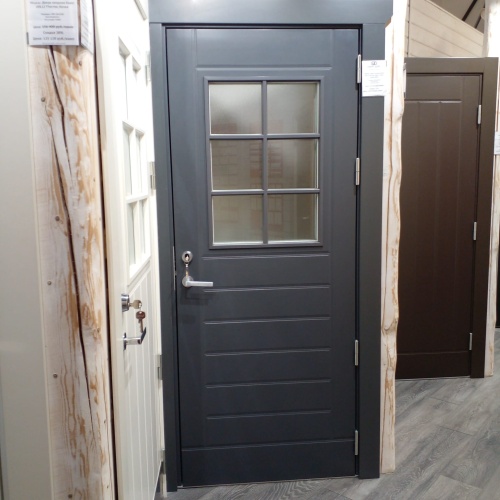 Дверь входная Kaski UOL13 Thermo, тёмно-серая, с замком ABLOY LC200, М9*21, правая