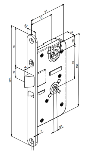 ABLOY®  LE181 ONE FIT Чертеж