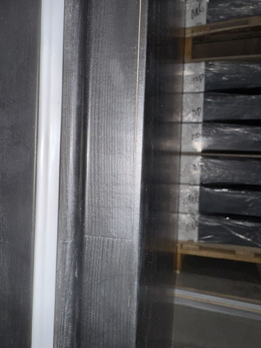 УЦЕНКА (№6С) UO1 (O1T10KL) Thermo KASKI глухая, Чёрная RAL9005, 10*21, ЛЕВАЯ, замок ASSA 8765