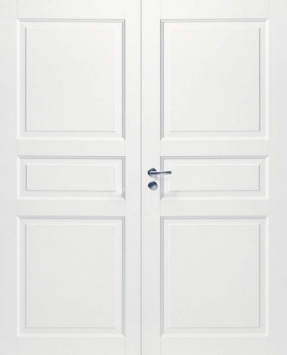 Дверь белая массивная SWEDOOR by Jeld-Wen Craft 101, двустворчатая, M15(705+715)х21,  Белый NCS S 0502-Y