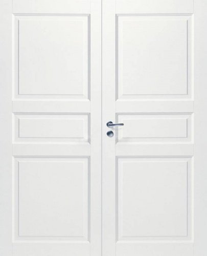 Дверь белая массивная SWEDOOR by Jeld-Wen Craft 101, двустворчатая, M15(705+715)х21,  Белый NCS S 0502-Y