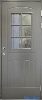 Теплая финская входная дверь SWEDOOR by Jeld-Wen Function F2000 W71, темно-серая (цвет - RR23), с замком ABLOY LC200