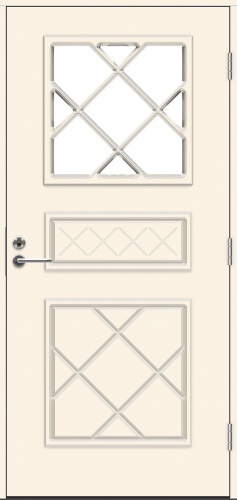 Теплая входная дверь SWEDOOR by Jeld-Wen Classic Satie Eco, M10x21, Правая