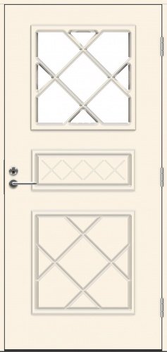 Теплая входная дверь SWEDOOR by Jeld-Wen Classic Satie Eco, M10x21, Правая