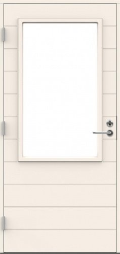 Входная дверь для террас и балконов SWEDOOR by Jeld-Wen Terrace Eco Huron W14, M10x21, Левая, Белый NCS S 0502-Y