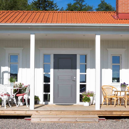 Теплая входная дверь SWEDOOR by Jeld-Wen Classic Puccini ECO, lc200, М9*21, левая