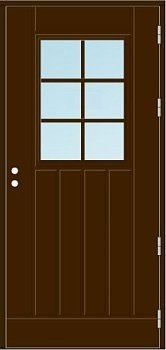 Дверь входная Kaski UOL1, тёмно-коричневая, с замком ASSA 8765