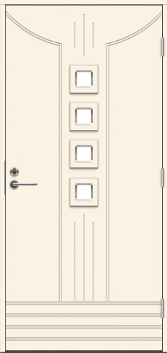 Теплая входная дверь SWEDOOR by Jeld-Wen Function Suez Eco, М10x21, Правая
