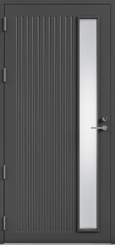 Дверь входная Kaski Halla Thermo, Белый NCS S 0502-Y, 10*21, левое