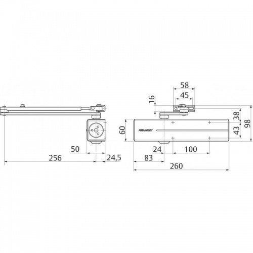 Доводчик ASSA-Abloy (Асса-Аблой) DC300  EN 3-6