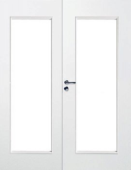 фото дверь гладкая swedoor by jeld-wen easy 210 двустворчатая