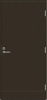 Теплая входная дверь SWEDOOR by Jeld-Wen Function Barents Eco с замком ASSA 565, высотой M23, тёмно-коричневая