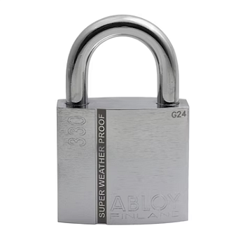 Навесной замок Abloy (Аблой) PLI330, дужка 8 мм с уплотнительными кольцами для защиты от осадков