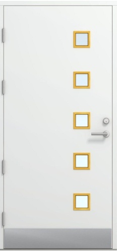 Дверь входная Kaski Rakka Thermo, Белый NCS S 0502-Y, M10x21, Левая